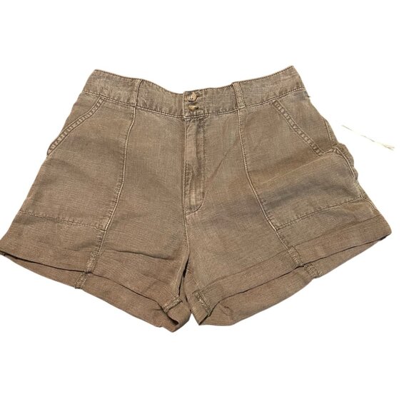 Joie Womens Linen Blend Brown Casual Shorts Size 6 - Picture 1 of 5